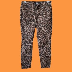 Express leopard jean leggings size 4S